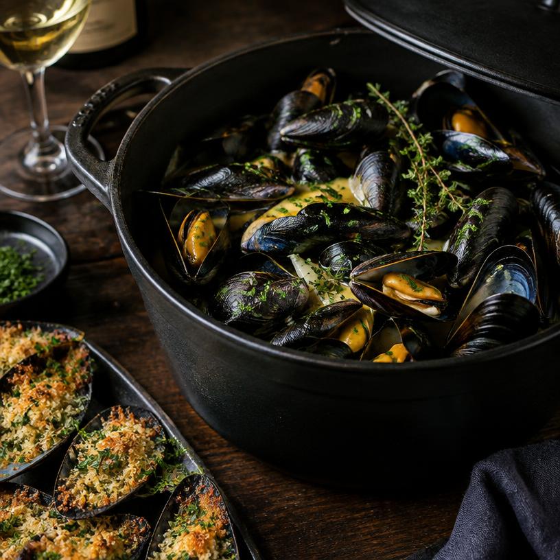 Tapas de Mexilhão Gratinado